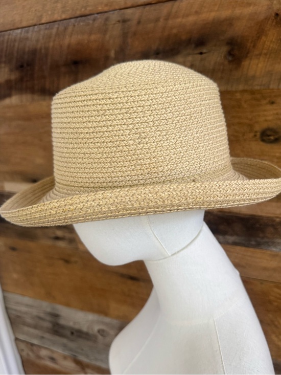 RARE Vintage Accessory Design Group Straw Mad Hatter Top Hat High Crown Boater main image 6